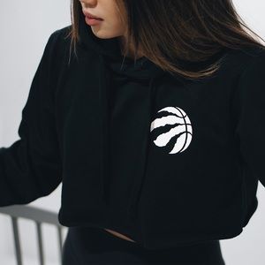Peace Collective Toronto Raptors cropped hoodie